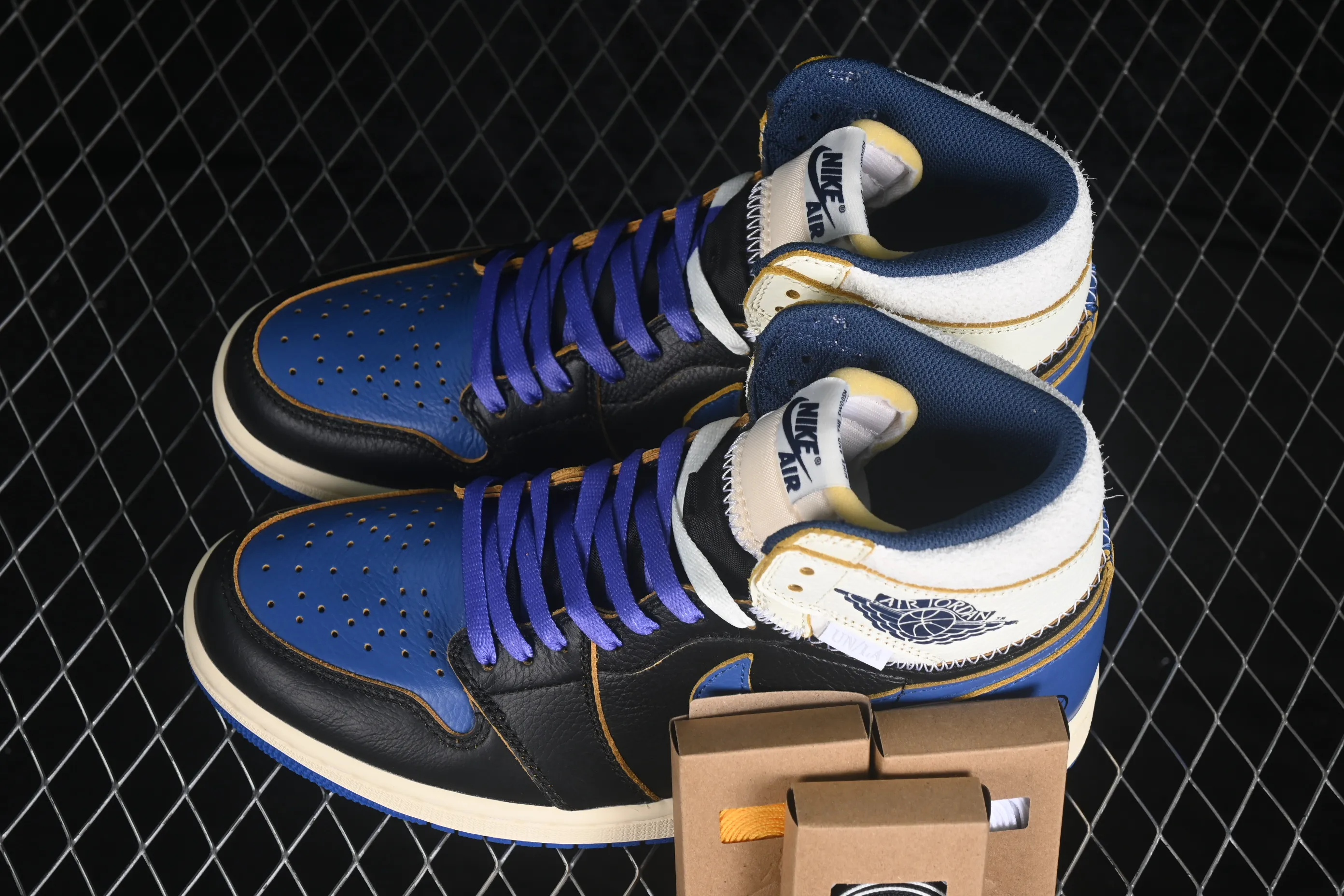 All categories Air Jordan Jordan series basketball shoes Air Jordan 1 High OG version Fragment x Union x Air Jordan 1 Retro AJ1 Joe 1 new deconstructed royal blue high-top basketball shoes IO7847-001